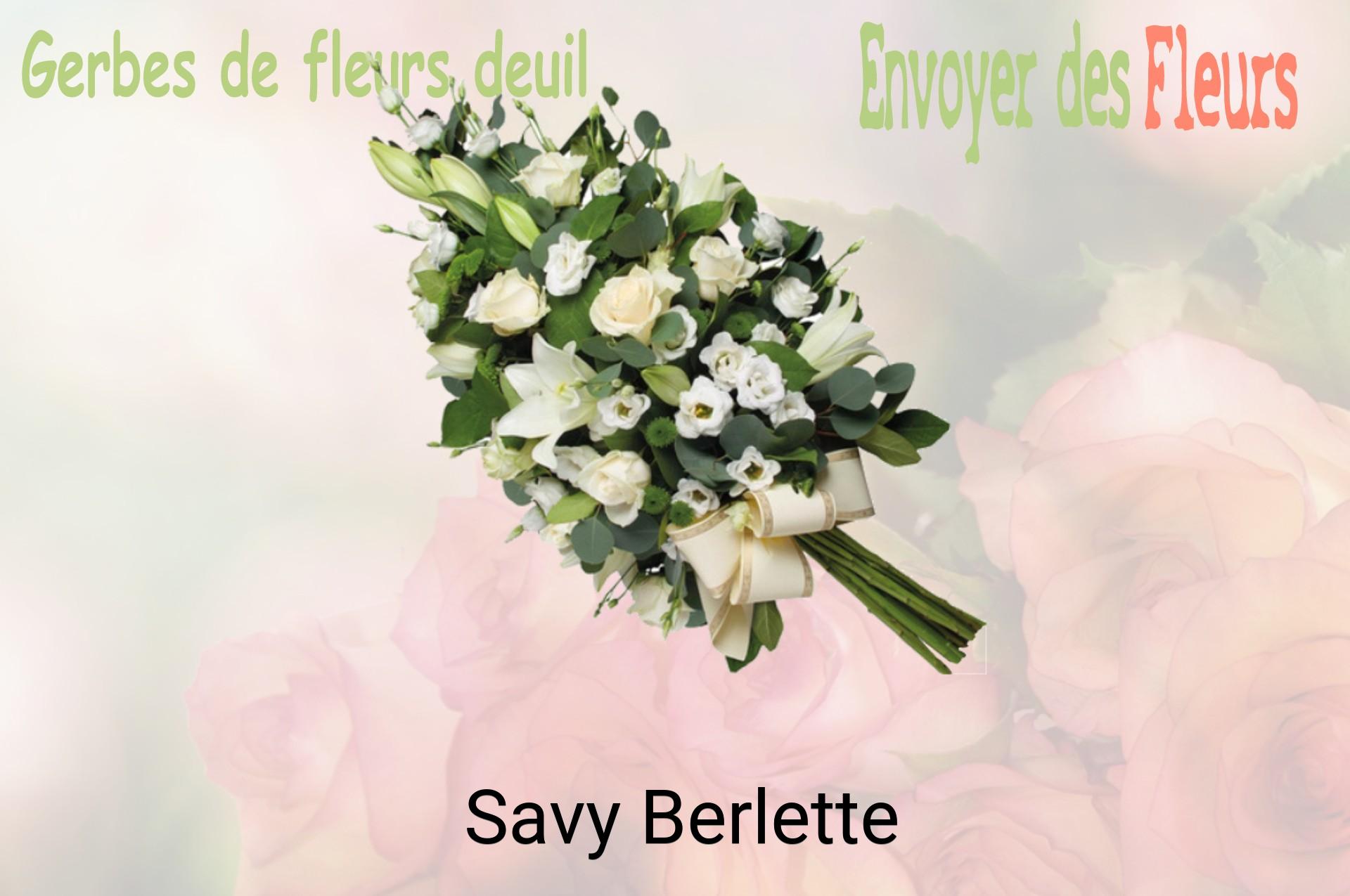 Gerbe de fleurs de deuil livrée à Savy-Berlette